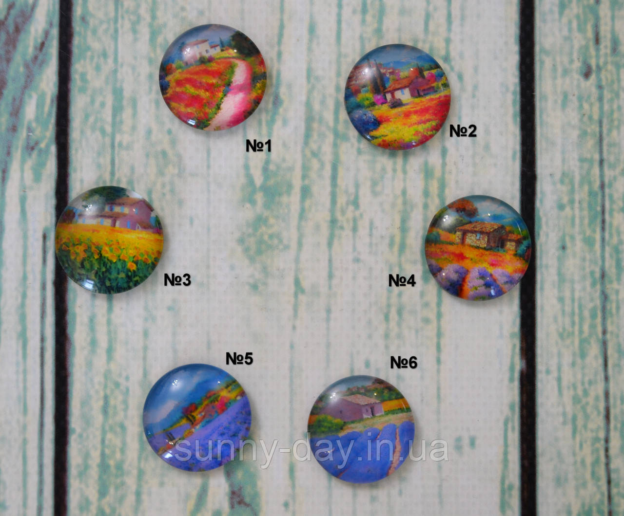 Магнітна гольниця (неодимова/феритова) круг 25мм "Яскраві поля", фото 1