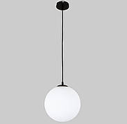 Підвіс зі скляною білою 25см кулею (56-PR250F-1 BK+WH)