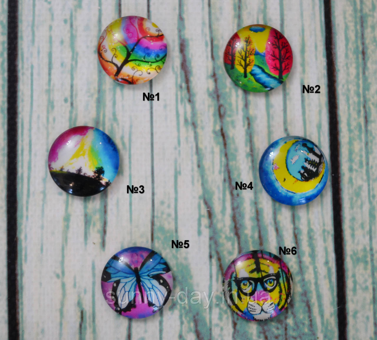 Магнітна гольниця (неодимова/феритова) круг 25мм "Райдужний всесвіт", фото 1