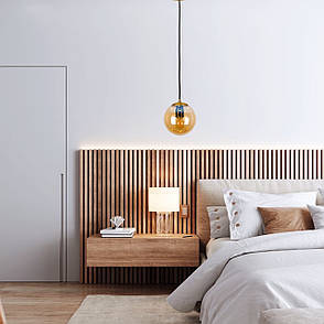 Бронзовий підвіс зі скляною 15см кулею (56-PR150F-1 BRZ+BR), фото 3