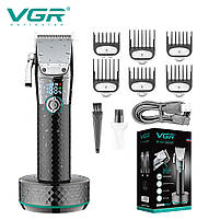 Машинка для стрижки з підставкою VGR Professional Black (V-682-BL), фото 6