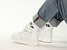 Чоловічі та жіночі зимові кросівки Nike Air Force Winter 1 White High Найк Аір Форс 1 білі шкіра з хутром, фото 9