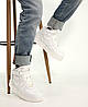 Чоловічі та жіночі зимові кросівки Nike Air Force Winter 1 White High Найк Аір Форс 1 білі шкіра з хутром, фото 8