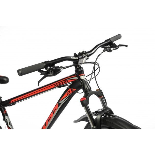 Горный велосипед CROSS XC2721 27.5" рама 20" Черно - Красный + Крылья, подножка, катафоты, Фонарик USB - фото 3 - id-p1695339046