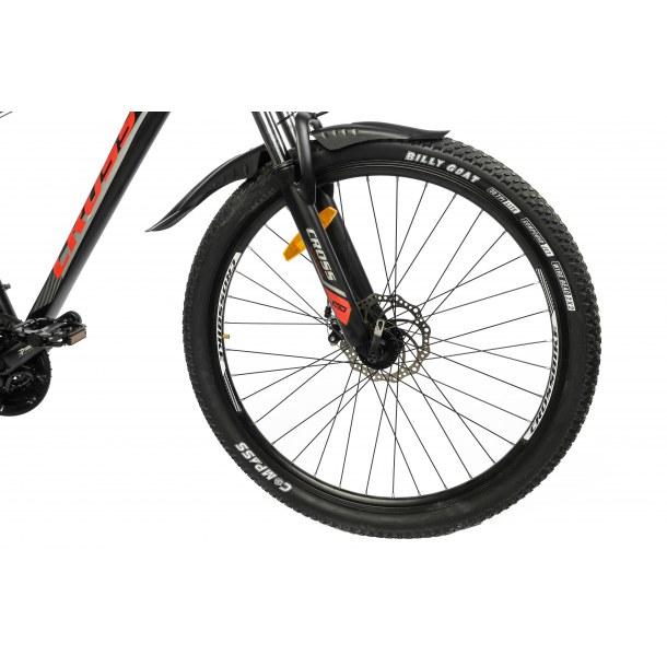 Горный велосипед CROSS XC2721 27.5" рама 20" Черно - Красный + Крылья, подножка, катафоты, Фонарик USB - фото 4 - id-p1695339046