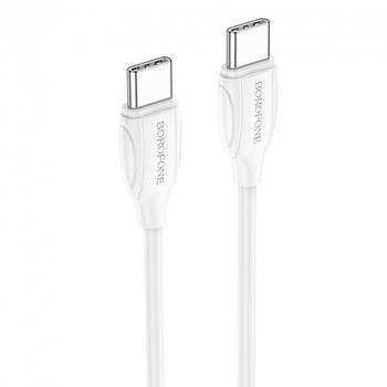 Кабель Borofone BX19 USB Type-C to USB Type-C 1m 60W Білий