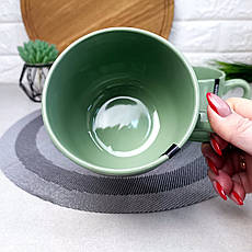 Великий керамічний кухоль 480 мл Ardesto Pastel green, фото 4