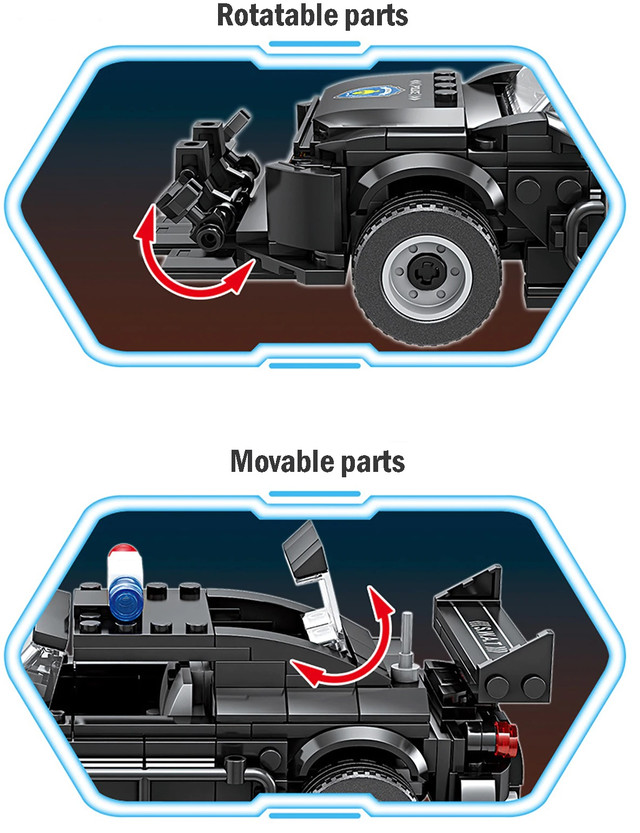 Конструктор поліцейська машина з рухомими механізмами Конструктор поліцейська машина з рухомими деталями