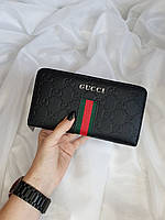 Мужской кошелек на змейке Gucci черный