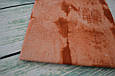 Тканина ручного фарбування розмір 33х47см основа домоткане полотно колір "Рудий ліс", фото 2