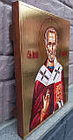 Ікона мальована на дошці Святий Миколай Чудотворець 35*28 см, фото 2