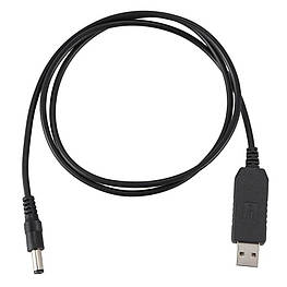 Зарядний кабель конвертер з 5V на 9V 1A від USB для рацій, Wi-Fi роутера aiw 769