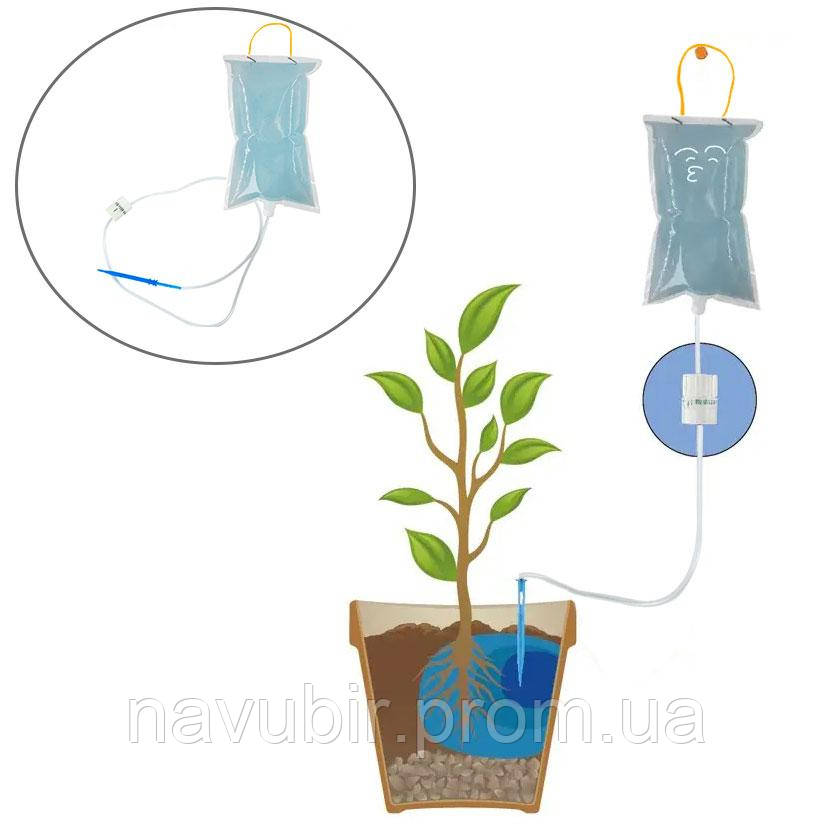 Капельный полив для вазонов, автоматический полив комнатных растений - мешок капельница для полива (NV) - фото 3 - id-p1757874914