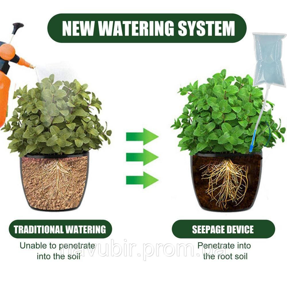 Капельный полив для вазонов, автоматический полив комнатных растений - мешок капельница для полива (NV) - фото 4 - id-p1757874914