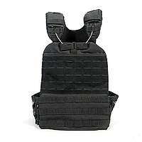 Плитоноска жилет тактичний MOLLE швидке скидання чорна