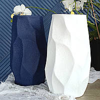 Стильна керамічна ваза Айсберг у декількох кольорах 30 см