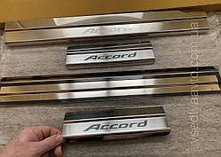 Захист порогів - накладки на пороги Honda ACCORD VIII з 2008- (Premium)