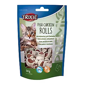 Ласощі для кішок Trixie PREMIO Rolls 50 г (курка та риба)