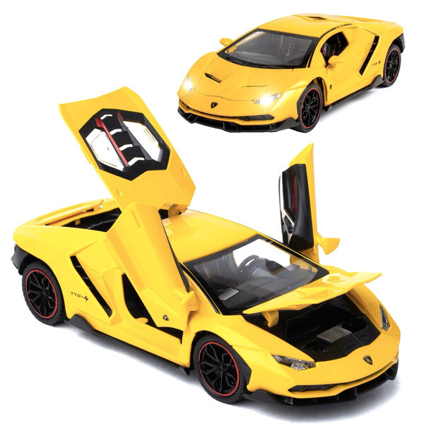 Машинка Lamborghini Centenario іграшка моделька металева колекційна 20 см Жовтий (59245)