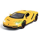 Машинка Lamborghini Centenario іграшка моделька металева колекційна 20 см Жовтий (59245), фото 2