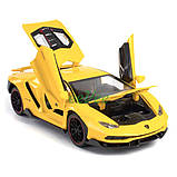 Машинка Lamborghini Centenario іграшка моделька металева колекційна 20 см Жовтий (59245), фото 6