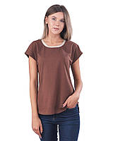 Женская коричневая футболка