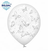 Латексные шары Belbal кристалл бабочки 12" 30 см, 5 шт