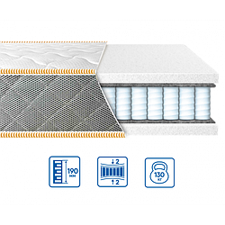 Ортопедичний матрац EUROSLEEP ULTRA SPRING (19см, 2/2) 80х200