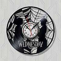 Wednesday часы Часы Венздей Виниловые часы Венздей Часы настенные Виниловые настенные часы 30 см