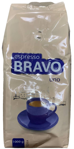 Міцна кава в зернах Bravo UNO, 1 кг, робуста Південної Америки й Африки, зернова кава Віденська кава, фото 1