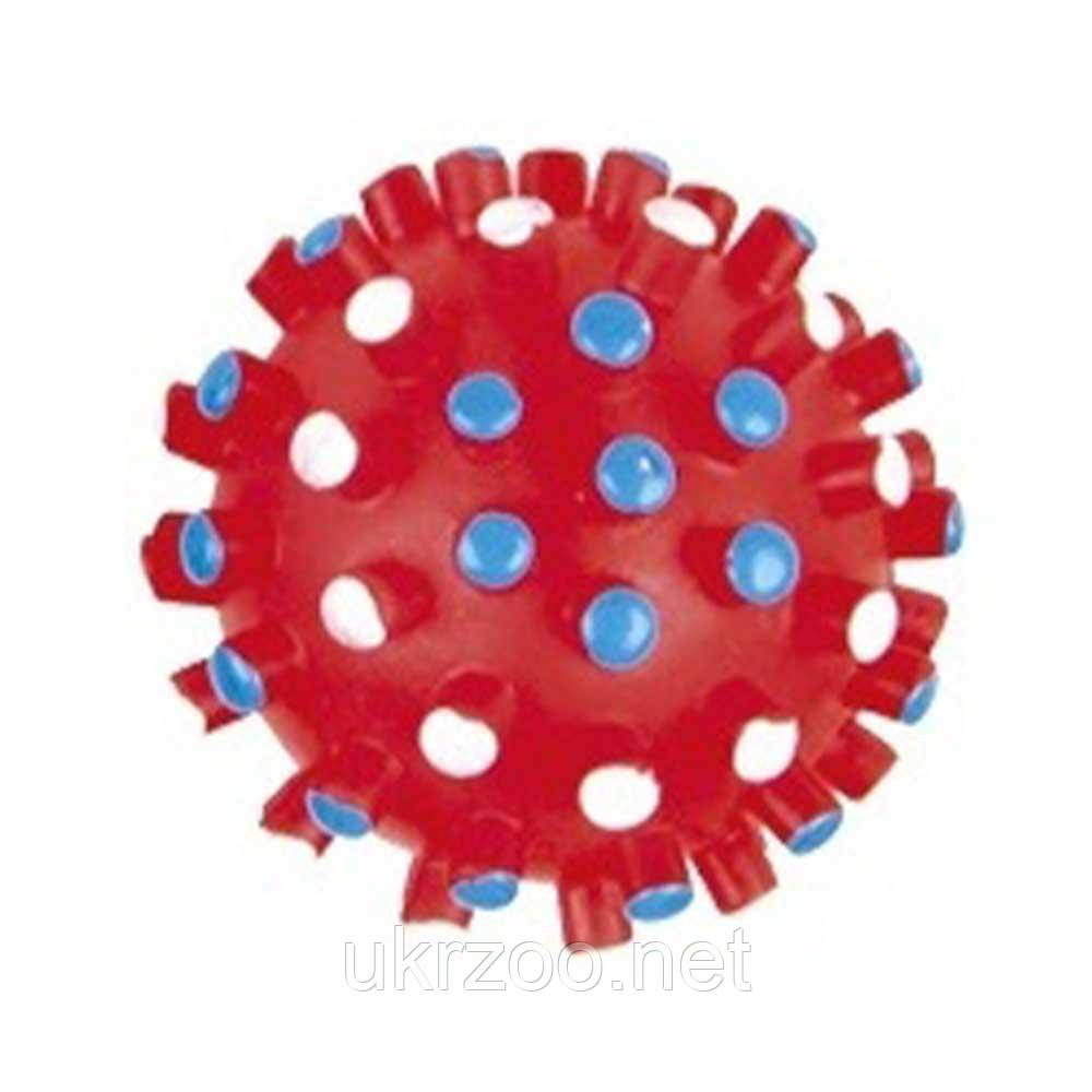 Іграшка для собак Toys Fun вініловий м'ячик із шипами різнокольоровий,7-см (12 шт/уп), фото 1