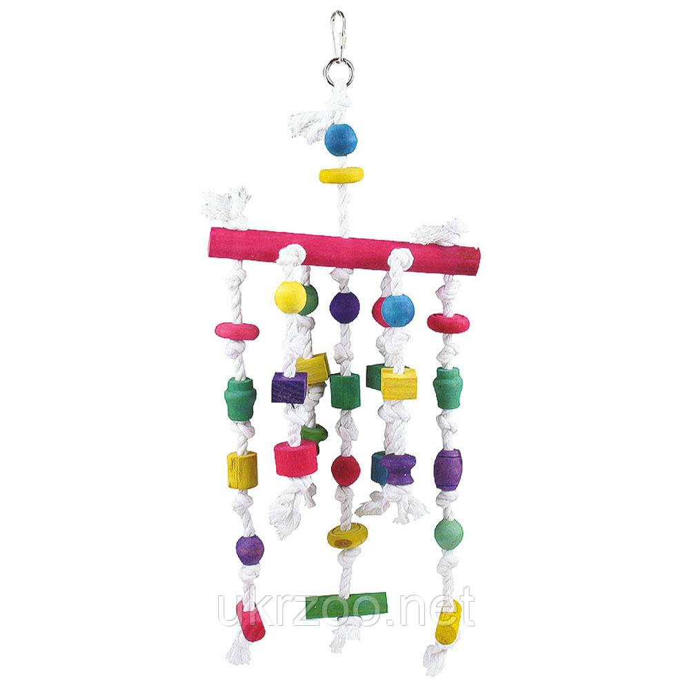 Іграшка для птахів Dodo,підвіска кольорова,43 см (6шт.уп.), фото 1