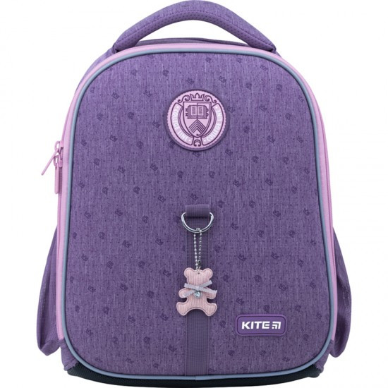 Рюкзак шкільний каркасний з ортопедичною спинкою бузковий для дівчинки Kite