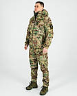 Тактичні зимові штани софтшелл Мультикам, чоловічі камуфляжні утеплені брюки на флісі, фото 9