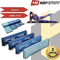 Набор резинок для фитнеса 4 шт (4-19 кг) Hop-Sport 600x75 mm HS-L675RLB синий