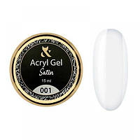 Акрил-гель для нігтів F.O.X Acryl gel Satin 001, 15 мл