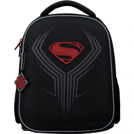 Рюкзак шкільний каркасній чорний з ортопедичною спинкою для хлопчика супермен Kite