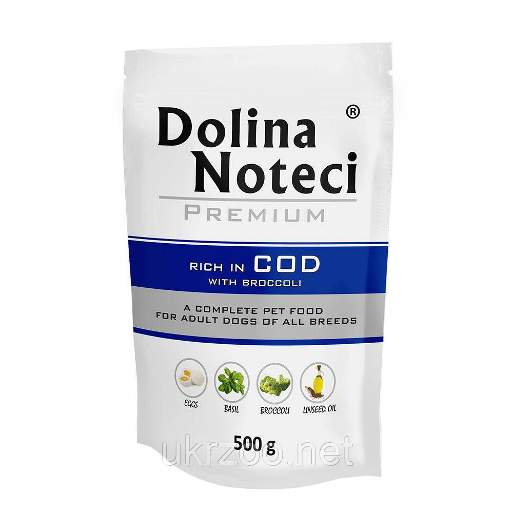 Пауч Dolina Noteci Premium для собак з тріскою та броколі, 500 гр (10 шт/уп), фото 1