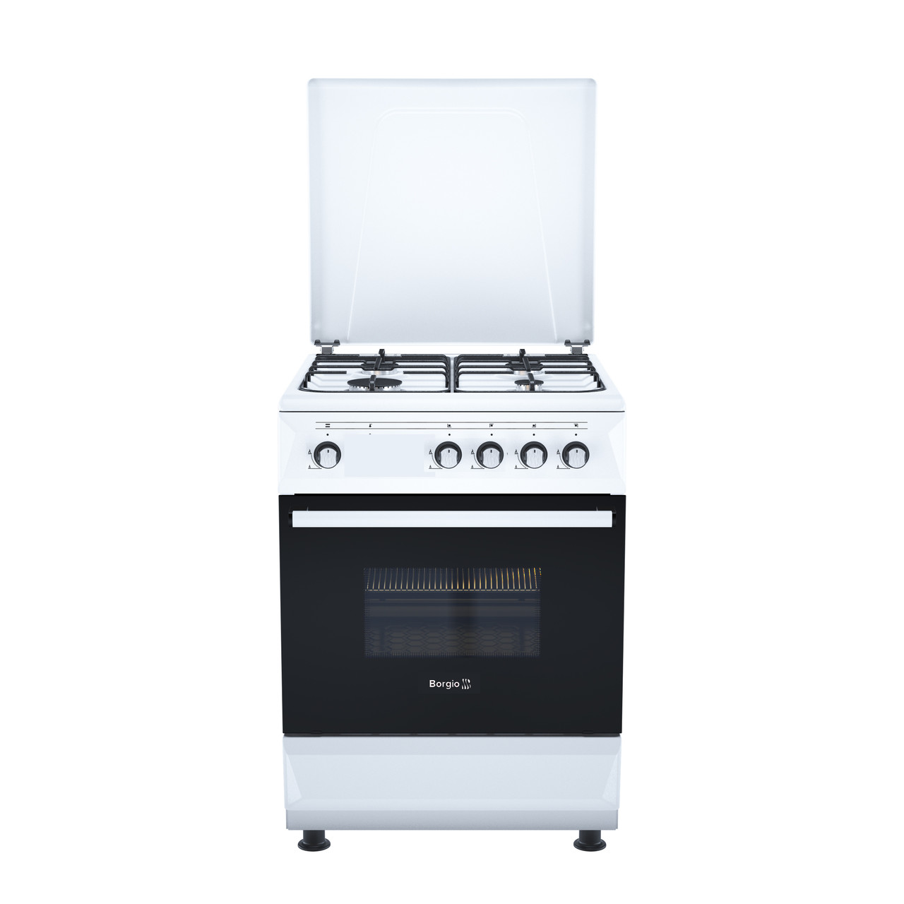 Плита газова BORGIO GG 640W MCBL (cast iron)