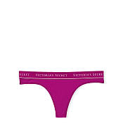 Трусики Victoria's Secret Logo Cotton Thong Raspberry Cooler S
