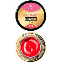 Гель-краска без липкого слоя 003 красный F.O.X Gel Paint No Wipe, 5 мл