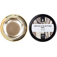 Гель-краска 003 золото F.O.X Metal Painting Gel, 5 мл