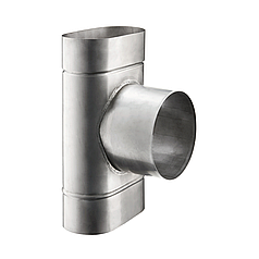 Трійник овальний 87° (врізка на коло) 100х200 мм 0,8 мм Aisi 321 Stalar (70591)