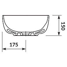 Раковина 35 см кругла, на столешню Cersanit MODUO NEW, фото 3