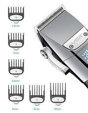 Професійна машинка для стрижки з підставкою VGR Professional Black (V-682-BL), фото 4