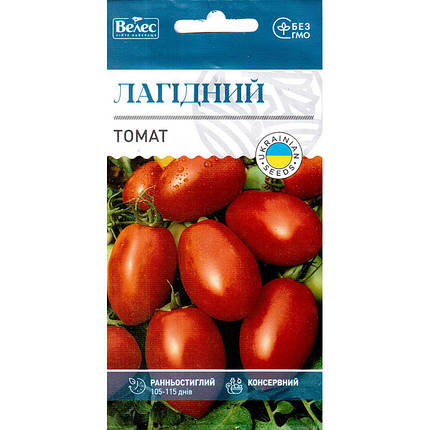 Насіння томату раннього, низькорослого "Лагідний" (0,3 г) від ТМ "Велес", Україна, фото 1