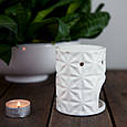 Аромалампа керамічна Зірка біла для ефірних олій, фото 2