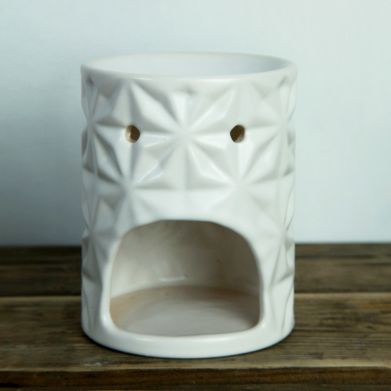 Аромалампа керамічна Зірка біла для ефірних олій, фото 1