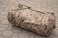 Баул рюкзак ПЛОТНИЙ 120 литров маскировочного цвета, не промокает, регулируемые лямки для ВСУ "UA/W"