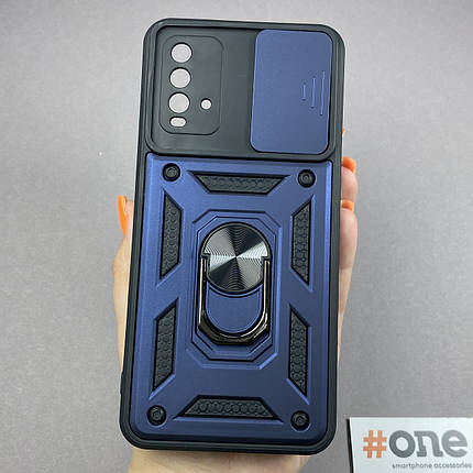 Чохол для Xiaomi Redmi 9T протиударний із шторкою чохол на телефон сяомі редмі 9т синій crt, фото 1